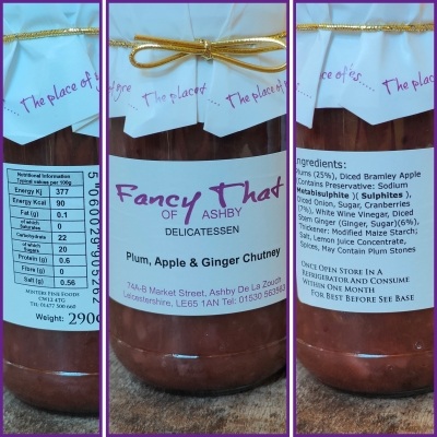 Plum , Apple and Giger Chutney