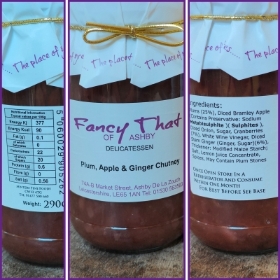 Plum , Apple and Giger Chutney